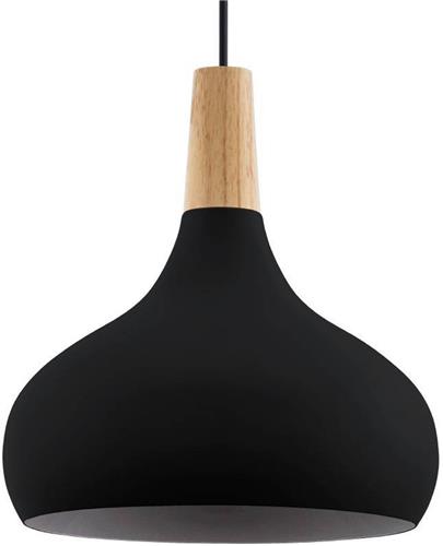 EGLO Sabinar Hanglamp - E27 - Ø 28 cm - Zwart/Bruin