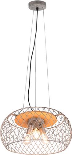 LED Hanglamp - Hangverlichting - Torna Tymon - E27 Fitting - 3-lichts - Rond - Antiek Nikkel - Aluminium
