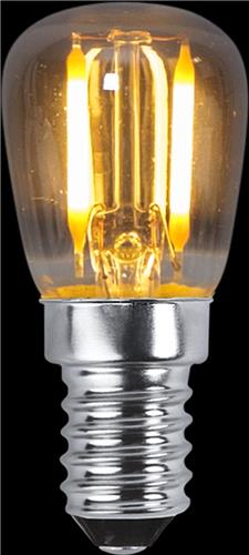 Kogellamp - E14 - 1W - Super Warm Wit <2200K - Filament - Rookglas