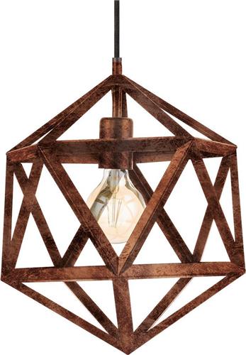 EGLO Vintage Embleton Hanglamp - 1 Lichts - Ø305mm. - Koper-Antiek