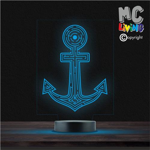 Led Lamp Met Gravering - RGB 7 Kleuren - Anker