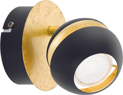 EGLO Nocito - Spot - 1 Lichts - Zwart, Goud