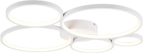 LED Plafondlamp - Torna Rondy - 49W - Warm Wit 3000K - Dimbaar - Rond - Mat Wit - Aluminium