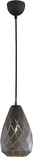 LED Hanglamp - Torna Uno - E27 Fitting - 1-lichts - Rond - Mat Antraciet - Aluminium