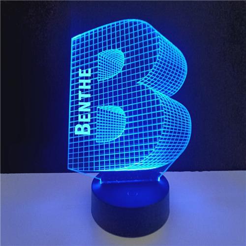 3D LED Lamp - Letter Met Naam - Benthe