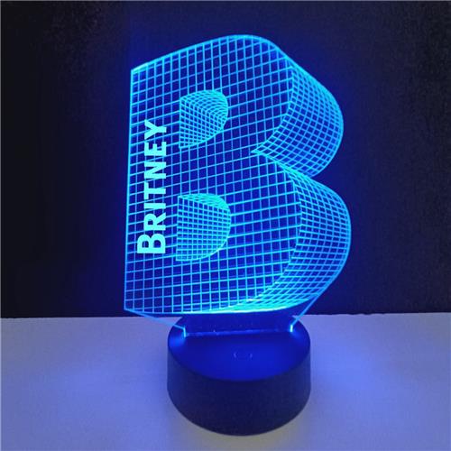 3D LED Lamp - Letter Met Naam - Britney