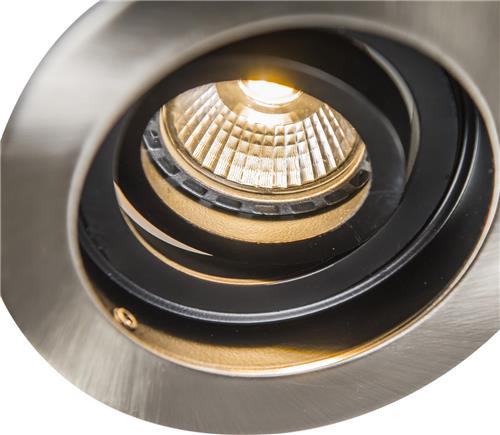 QAZQA rondoo - Moderne Inbouwspot - 1 lichts - Ø 104 mm - Staal - Woonkamer | Slaapkamer | Keuken