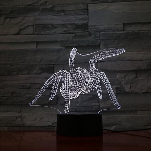 3D Led Lamp Met Gravering - RGB 7 Kleuren - Spin