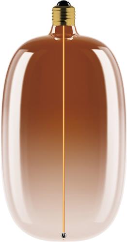 OSRAM Vintage 1906 Big Elipse Oval, dimbare LED-lamp met ellipsvormige gloeidraad, biedt 4,8 W voor 200 lm, E27 fitting, theebruin glas, 145 mm diameter, CRI 80, 1800 K.