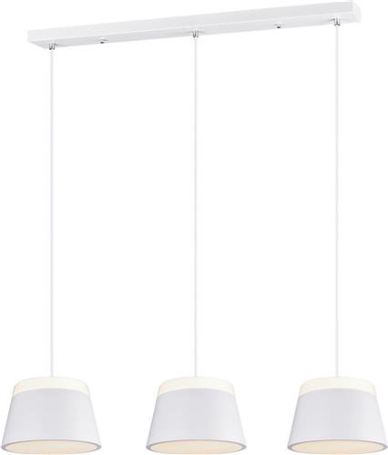 LED Hanglamp - Trion Barnaness - E14 Fitting - 6-lichts - Rond - Mat Wit - Aluminium