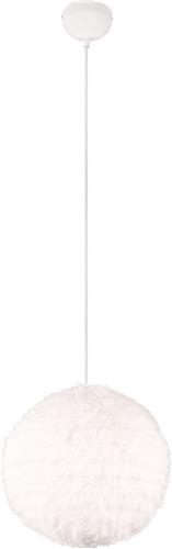 LED Hanglamp - Trion Fluffy - E27 Fitting - 1-lichts - Rond - Taupe - Synthetik Pluche