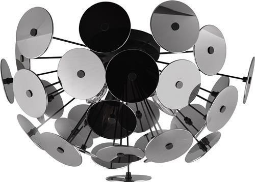 LED Hanglamp - Trion Discon - E14 Fitting - 3-lichts - Rond - Mat Zwart - Metaal