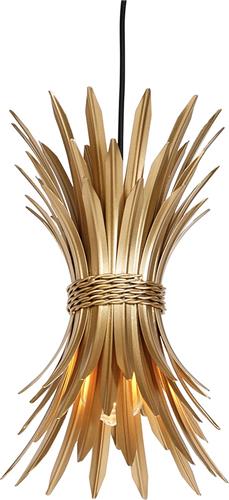 QAZQA wesley - Art Deco Hanglamp - 1 lichts - Ø 22 cm - Zwart Goud - Woonkamer | Slaapkamer | Keuken