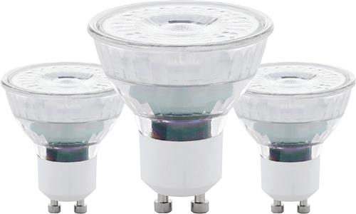 EGLO LED Lamp - GU10 - Ø 5 cm - Helder - 2700K - Set van 3 stuks