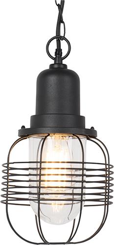 QAZQA Guardado - Landelijke Hanglamp voor buiten - 1 lichts - H 1600 mm - Zwart - Buitenverlichting