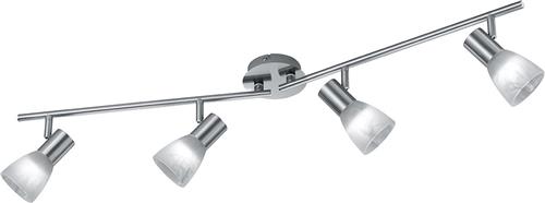 LED Plafondspot - Torna Vosta - E14 Fitting - 16W - Warm Wit 3000K - 4-lichts - Rechthoek - Mat Nikkel - Aluminium
