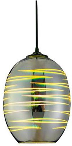LED Hanglamp 3D - Structure - Ovaal - Chroom Glas - E27