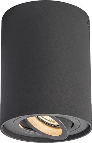 QAZQA rondoo up - Moderne Dimbare LED Smart Plafondspot | Spotje | Opbouwspot incl. wifi met Dimmer - 1 lichts - Ø 95 mm - Donkergrijs - Woonkamer | Slaapkamer | Keuken