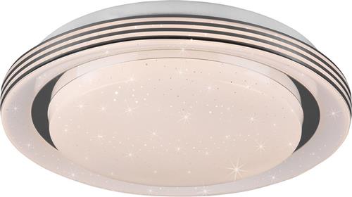LED Plafondlamp - Plafondverlichting - Torna Atras - 10.5W - Aanpasbare Kleur - Afstandsbediening - Dimbaar - Sterlicht - Rond - Mat Wit - Kunststof