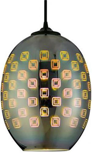 LED Hanglamp 3D - Spectra - Ovaal - Chroom Glas - E27