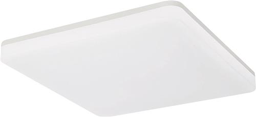 LED Plafondlamp - Plafondverlichting - Badkamerlamp - Andres - Opbouw Vierkant 20W - Waterdicht IP54 - Helder/Koud Wit 6400K - Mat Wit - Kunststof