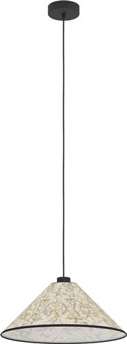 EGLO Oxpark Hanglamp - E27 - Ø 42 cm - Zwart/Wit/Groen - Bamboe