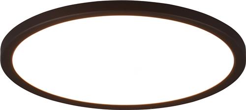 LED Plafondlamp - Plafondverlichting - Trion Urea - 18W - Aanpasbare Lichtkleur - RGB - Afstandsbediening - Dimbaar - Rond - Mat Zwart- Kunststof
