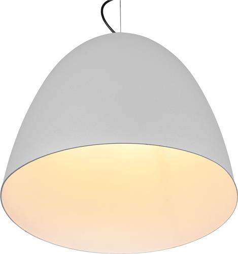 LED Hanglamp - Hangverlichting - Trion Lopez XL - E27 Fitting - 1-lichts - Rond - Mat Grijs - Aluminium