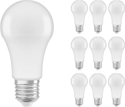 Voordeelpak 10x Ledvance CLASSIC LED E27 Peer Mat 8.5W 806lm - 840 Koel Wit | Vervangt 60W