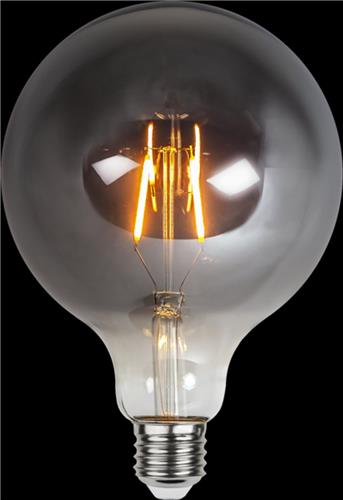 G125 bol - E27 - 1.8W - Super Warm Wit <2200K - Filament - Rookglas