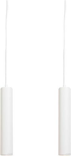 QAZQA tuba - Moderne Hanglamp - 2 lichts - Ø 55 mm - Wit - Industrieel - Woonkamer | Slaapkamer | Keuken
