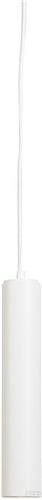 QAZQA tuba - Moderne Hanglamp - 1 lichts - Ø 55 mm - Wit - Industrieel - Woonkamer | Slaapkamer | Keuken