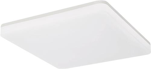 LED Plafondlamp - Plafondverlichting - Badkamerlamp - Andres - Opbouw Vierkant 30W - Waterdicht IP54 - Helder/Koud Wit 6400K - Mat Wit - Kunststof
