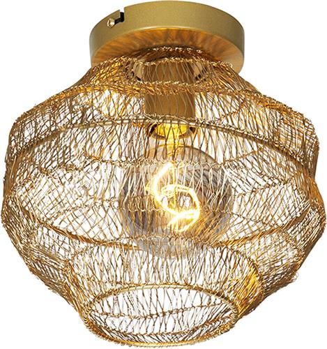 QAZQA vadi - Oosterse Plafondlamp - 1 lichts - Ø 250 mm - Goud/messing - Woonkamer | Slaapkamer | Keuken