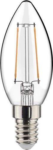 LED Lamp - Filament - Sanola Syno - 2W - E14 Fitting - Warm Wit 2700K - Transparent Helder - Glas