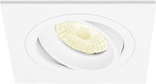 Inbouwspot Franko met Philips HUE White - Voor binnen / woonkamer / keuken / slaapkamer - inbouwspot - Wit - vierkant - IP20 - GU10 - Buitendiameter: 93MM - boorgat: 78-86MM - min. Inbouwdiepte: 70MM