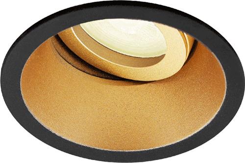 Inbouwspot Warta met Philips HUE White - spotje - Zwart - rond - Voor binnen / woonkamer / keuken / slaapkamer - IP20 - GU10 - Buitendiameter: 82MM - boorgat: 70-75MM - min. Inbouwdiepte: 70MM