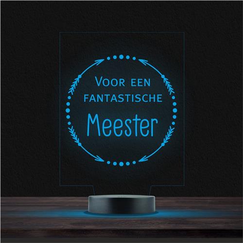 Led Lamp Met Gravering - RGB 7 Kleuren - Voor Een Fantastische Meester