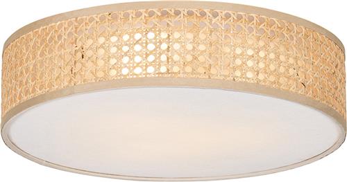 QAZQA tromma - Oosterse Plafondlamp - 1 lichts - Ø 40 cm - Naturel - Woonkamer | Slaapkamer | Keuken