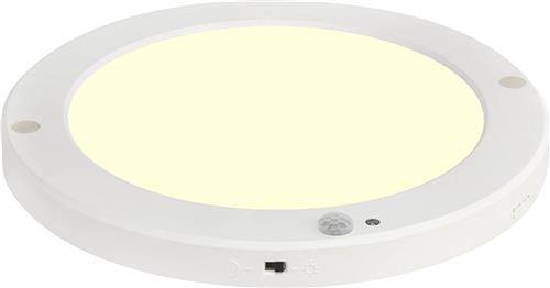 LED Plafondlamp met Bewegingssensor + Dag en Nacht Sensor - 18W - Warm Wit 3000K - 360° Zichthoek - Opbouw/Inbouw - Rond - Mat Wit