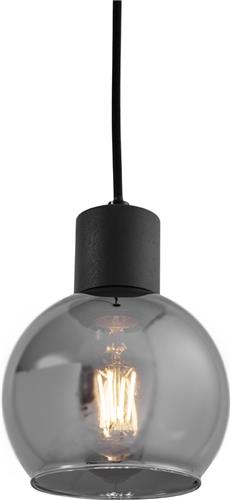 QAZQA vidro - Art Deco Hanglamp - 1 lichts - Ø 13 cm - Grijs - Woonkamer | Slaapkamer | Keuken