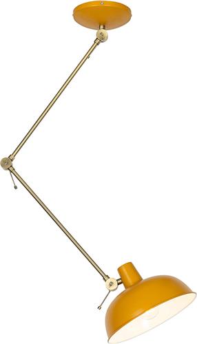 QAZQA milou - Retro Plafondlamp - 1 lichts - L 25 cm - Geel - Woonkamer | Slaapkamer | Keuken