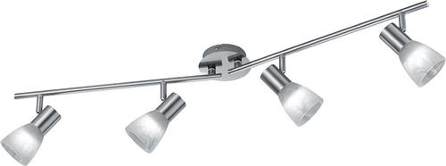 LED Plafondspot - Trion Vosta - E14 Fitting - 16W - Warm Wit 3000K - 4-lichts - Rechthoek - Mat Nikkel - Aluminium