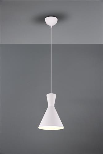 LED Hanglamp - Trion Ewomi - E27 Fitting - 1-lichts - Rond - Mat Wit - Aluminium - Ø20cm