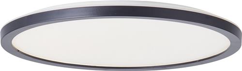 Brilliant Brennan - Plafondlamp - Badkamer - LED 18W - 3stepdim - IP44 - Zwart/Wit