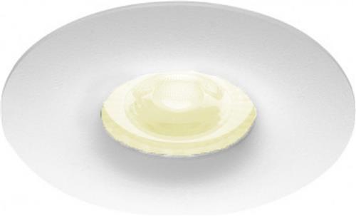 Inbouwspot Wilgot met Philips HUE White - voor badkamer / overkapping / buiten - spotje - Wit - rond - IP65 - GU10 - Buitendiameter: 82MM - boorgat: 70-75MM - min. Inbouwdiepte: 70MM