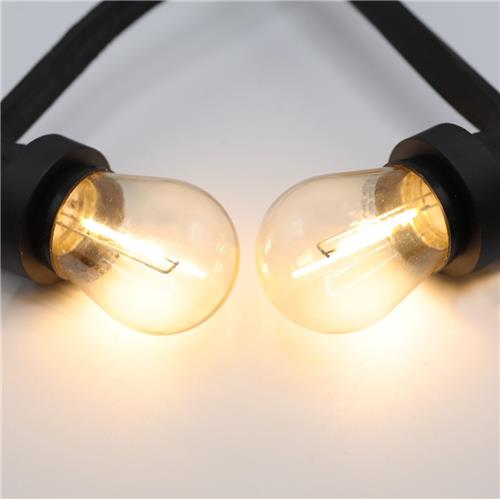 Dimbare 1 watt filament lamp van kunststof: 25 pack 2700K