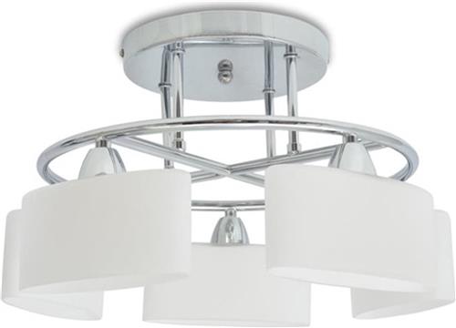 vidaXL Plafondlamp met ellipsvormige glazen kappen 5xE14 200W