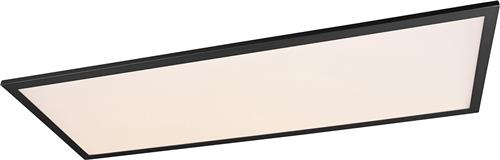 LED Plafondlamp - Plafondverlichting - Trion Alina - 34W - Warm Wit 3000K - Mat Zwart - Aluminium - 80cm