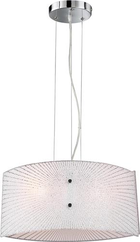LED Hanglamp - Hangverlichting - Trion Elize - E27 Fitting - 2-lichts - Ovaal - Mat Chroom - Aluminium